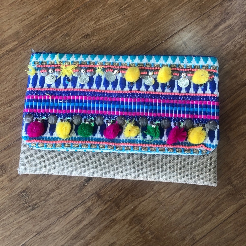 Adorable colorful embroidered purse!